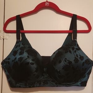 🔥Torrid Teal and Black Floral Bra